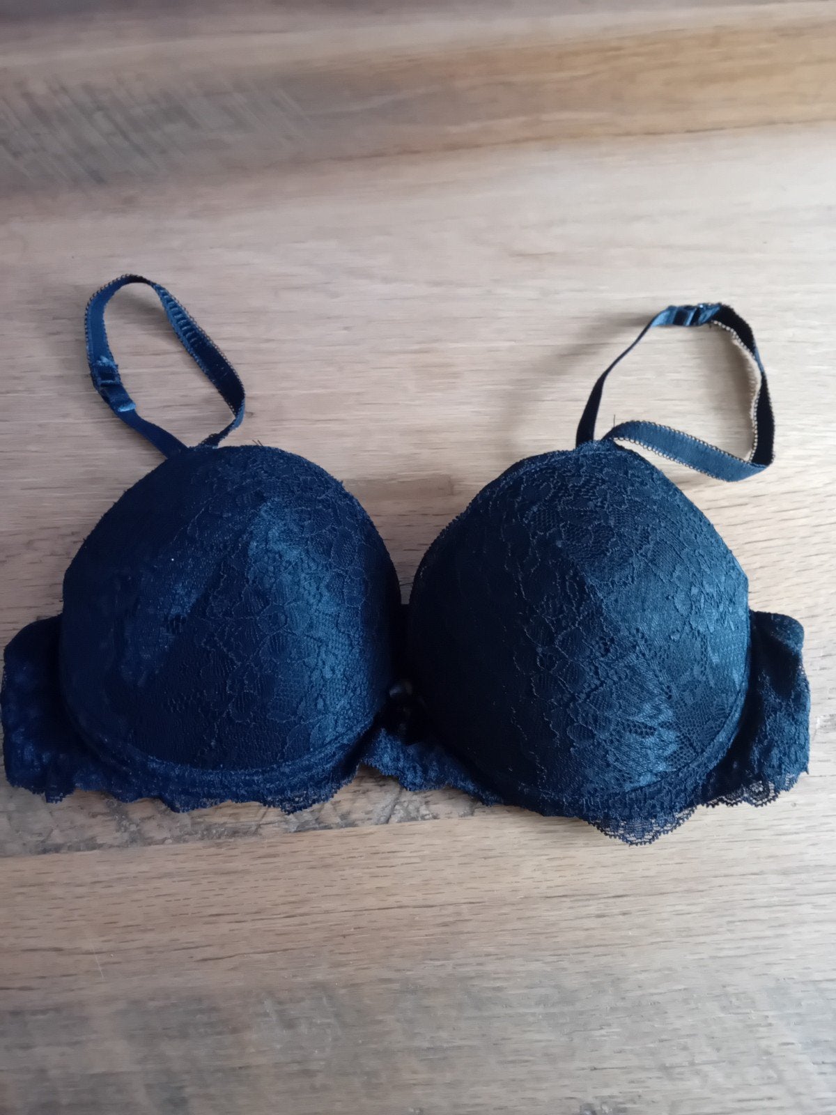 Zwarte Kanten Push-up BH met Beugel, Kleding | Dames, Flame, Ophalen of Verzenden, Zwart, BH