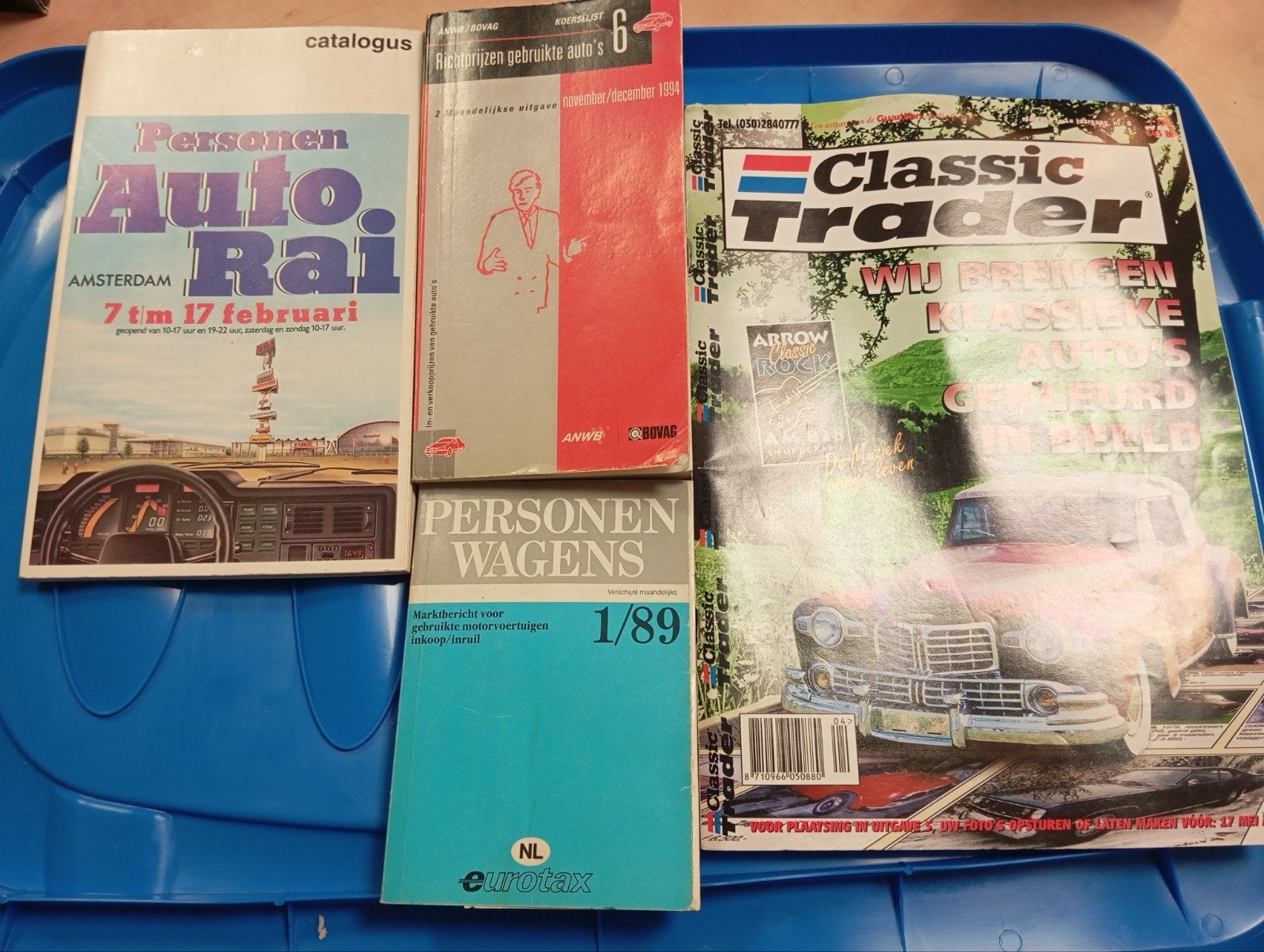 Vintage autobladen & prijslijsten 1989-1994 – Oldtimer..., Ophalen of Verzenden