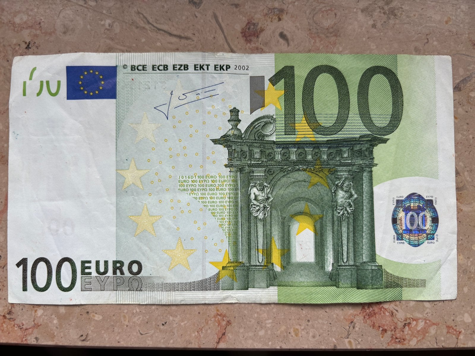 100 eurobiljet - Italië, Postzegels en Munten, Bankbiljetten | Europa | Eurobiljetten, Ophalen of Verzenden, Italië, 100 euro