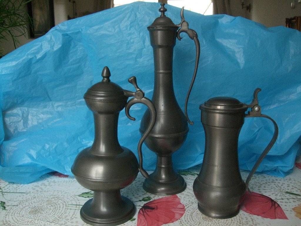 tinnen vazen tinnen kannen set 1, Antiek en Kunst, Ophalen of Verzenden