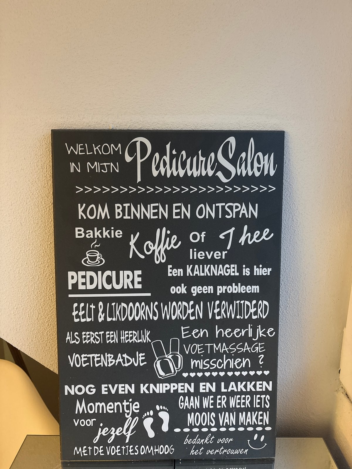 Pedicure, Ophalen