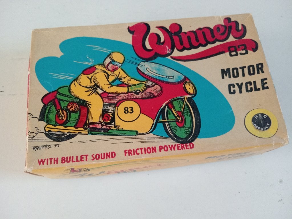 Blikken vintage motorfiets van Winner, Ophalen of Verzenden, Zo goed als nieuw, Overige