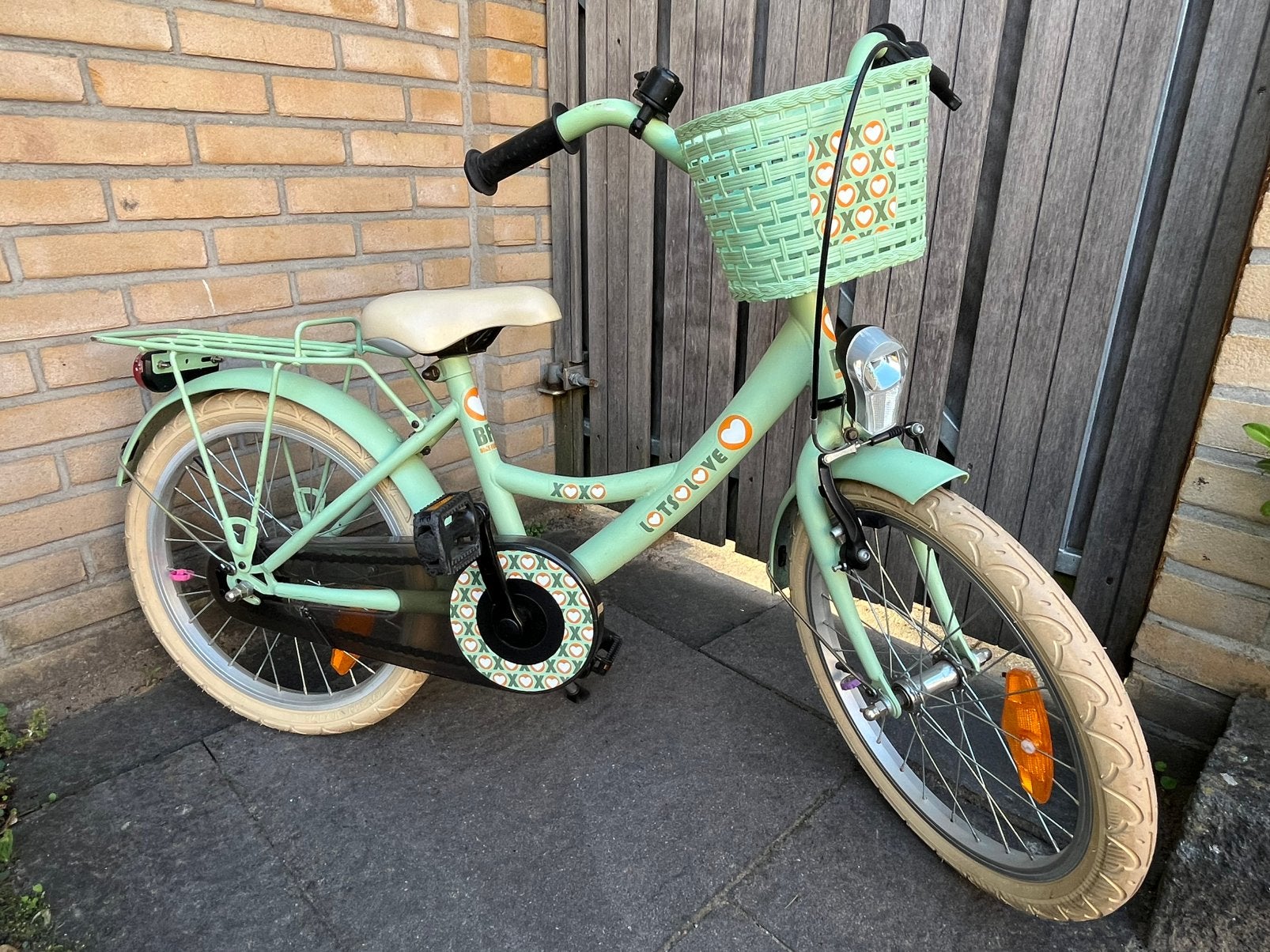 Groene bike fun kids / bfk meisjes / kinder fiets 18 inch, Ophalen, Zo goed als nieuw, 16 tot 20 inch