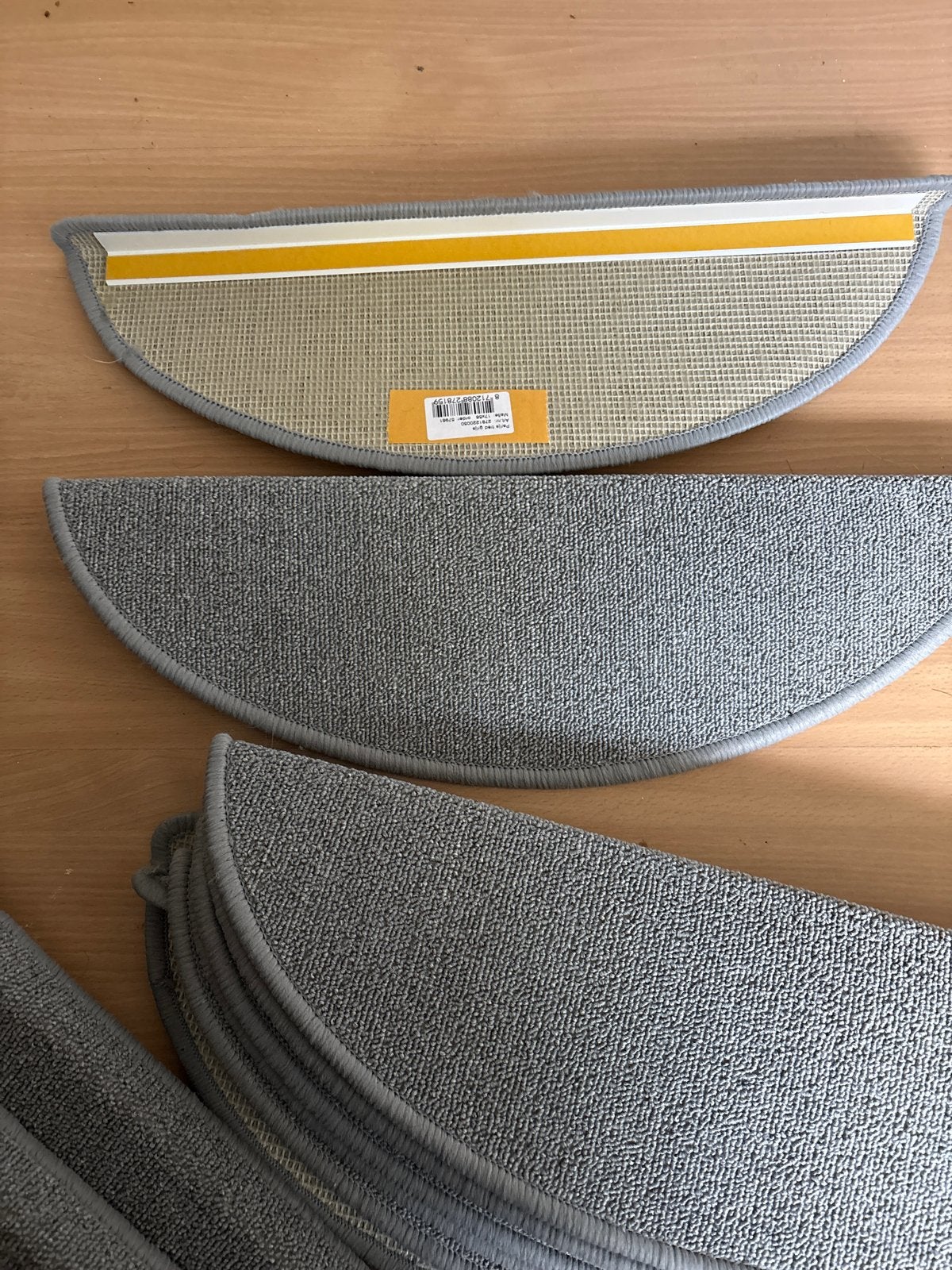 Grijze Halfronde Trapmatten - Set van 14, Minder dan 50 cm, Gebruikt, Ophalen of Verzenden, Grijs