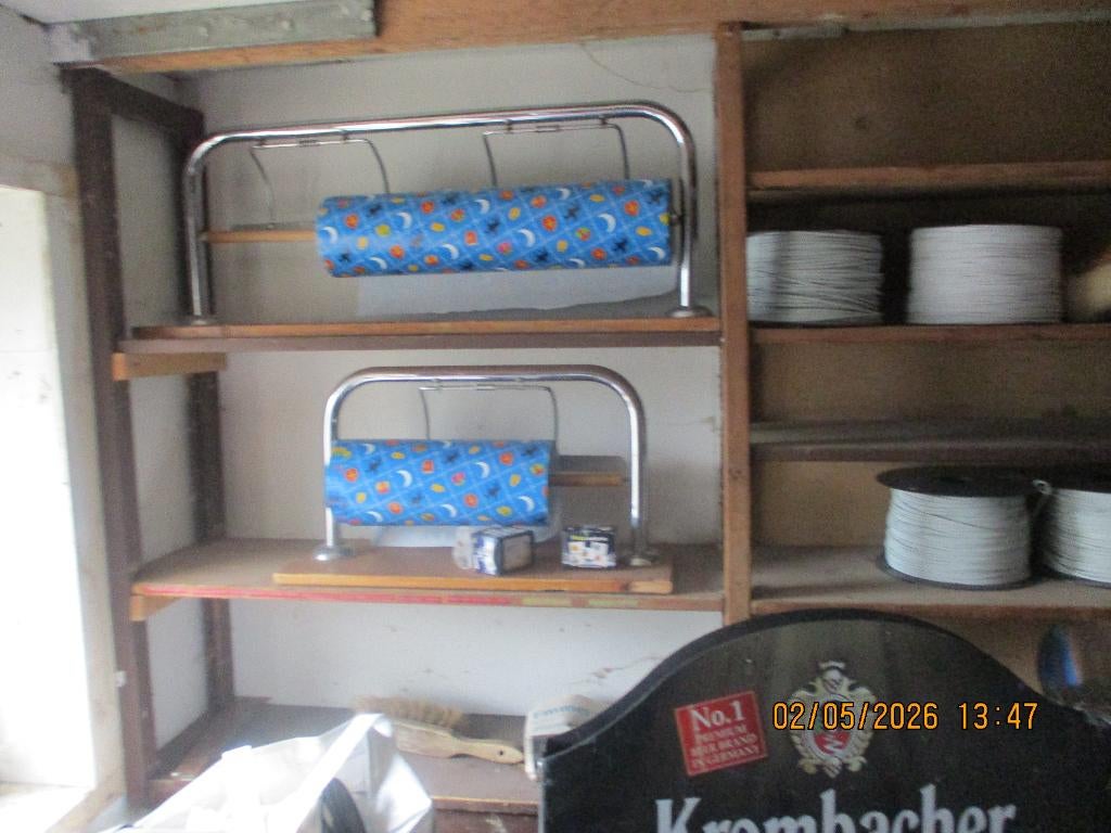 vintage  in pak papier  rol houders 2 x, Diversen, Cadeaupapier, Ophalen of Verzenden, Gebruikt