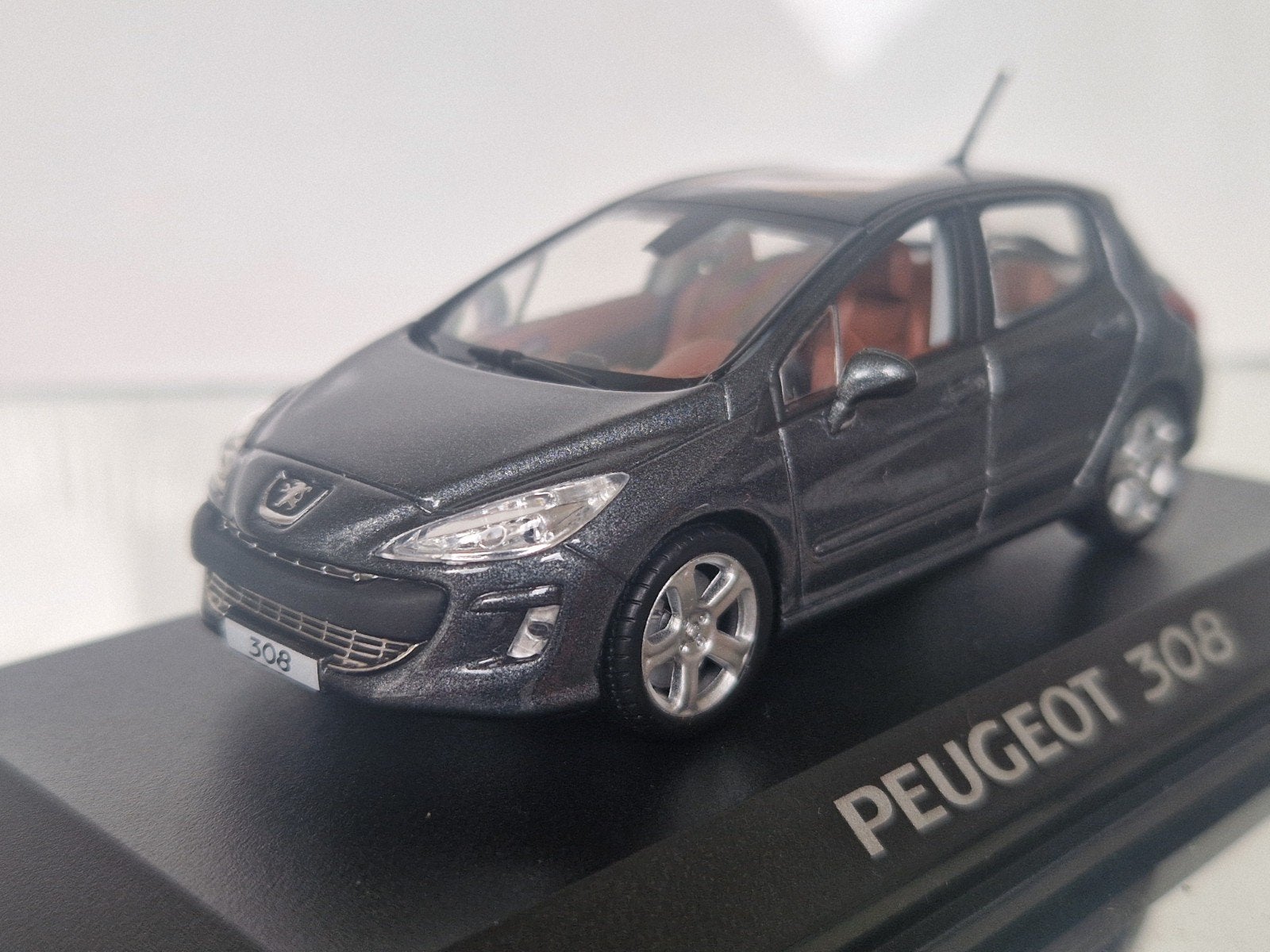 Peugeot 308 modelauto - Grijs - Zo goed als nieuw, Ophalen of Verzenden, Zo goed als nieuw, Auto, Norev