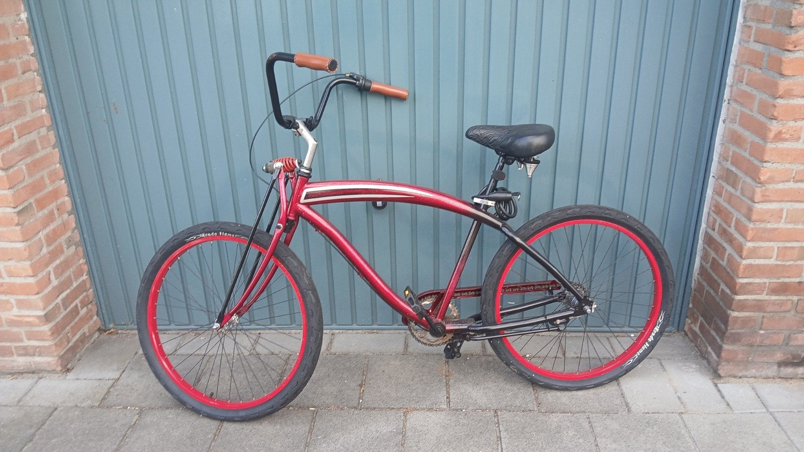 Leuke rode cruiser fiets - Zo goed als nieuw, Ophalen, Zo goed als nieuw, Heren, Cruiser