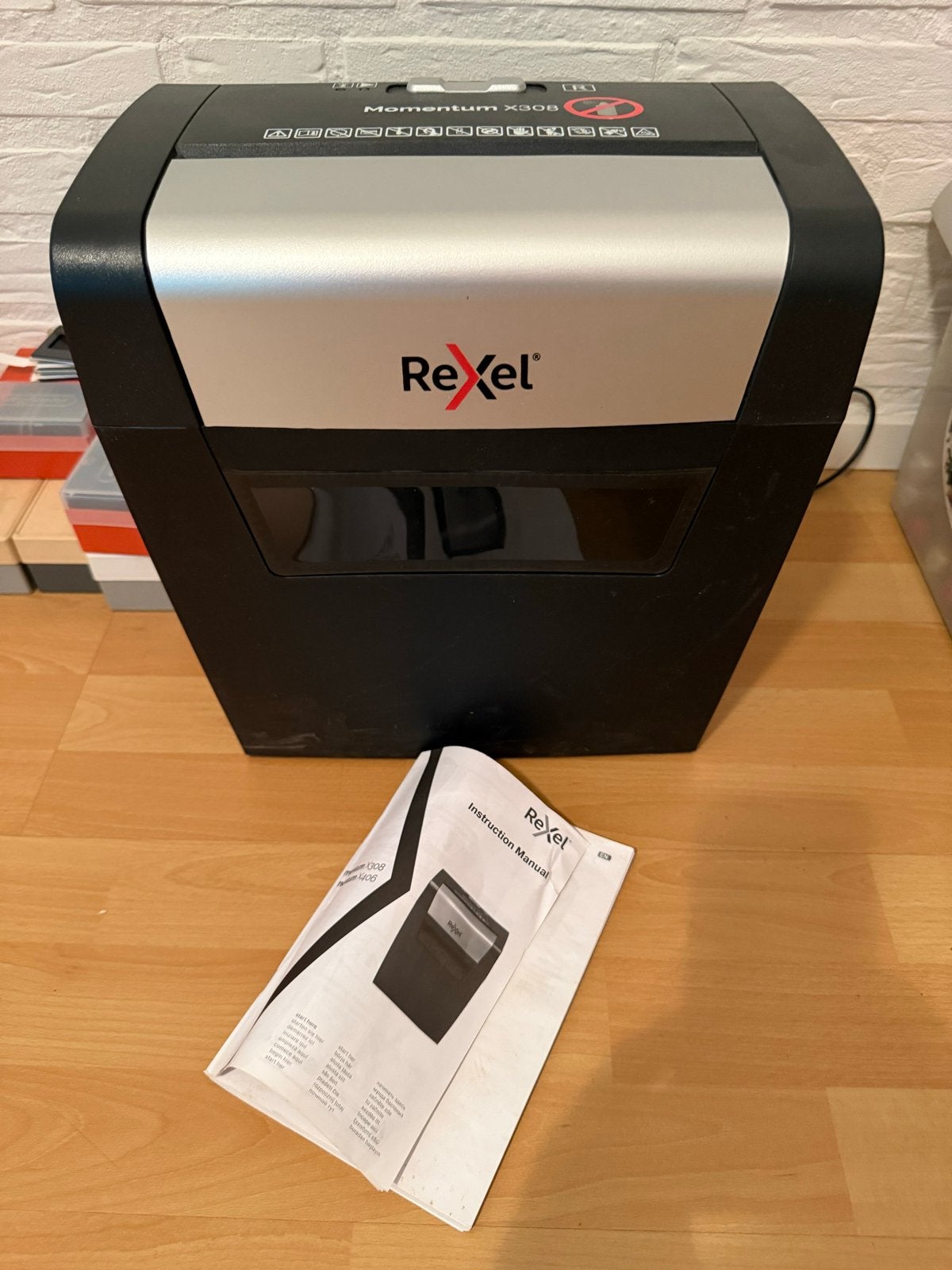 Rexel Momentum X308 papiervernietiger, Diversen, Ophalen, Gebruikt
