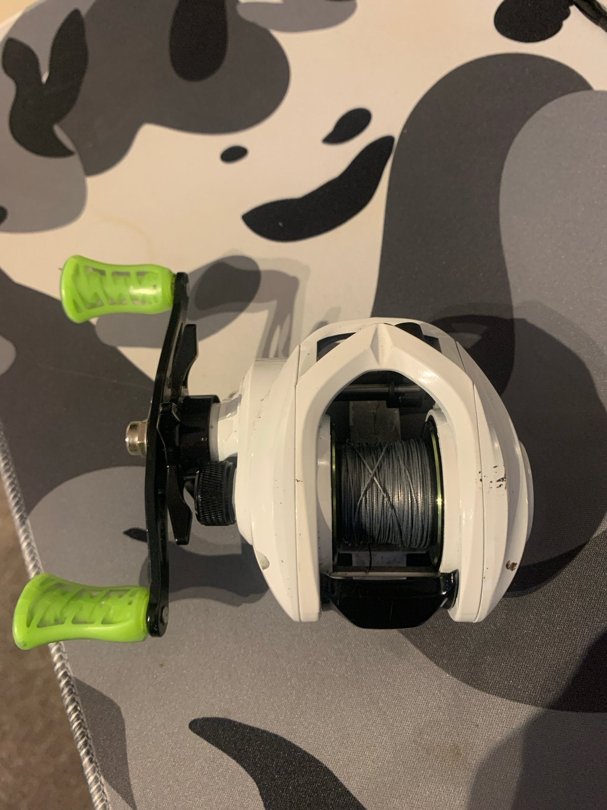 Bakawa SD-1 Baitcaster Reel - Wit/Groen, Ophalen of Verzenden, Gebruikt, Molen