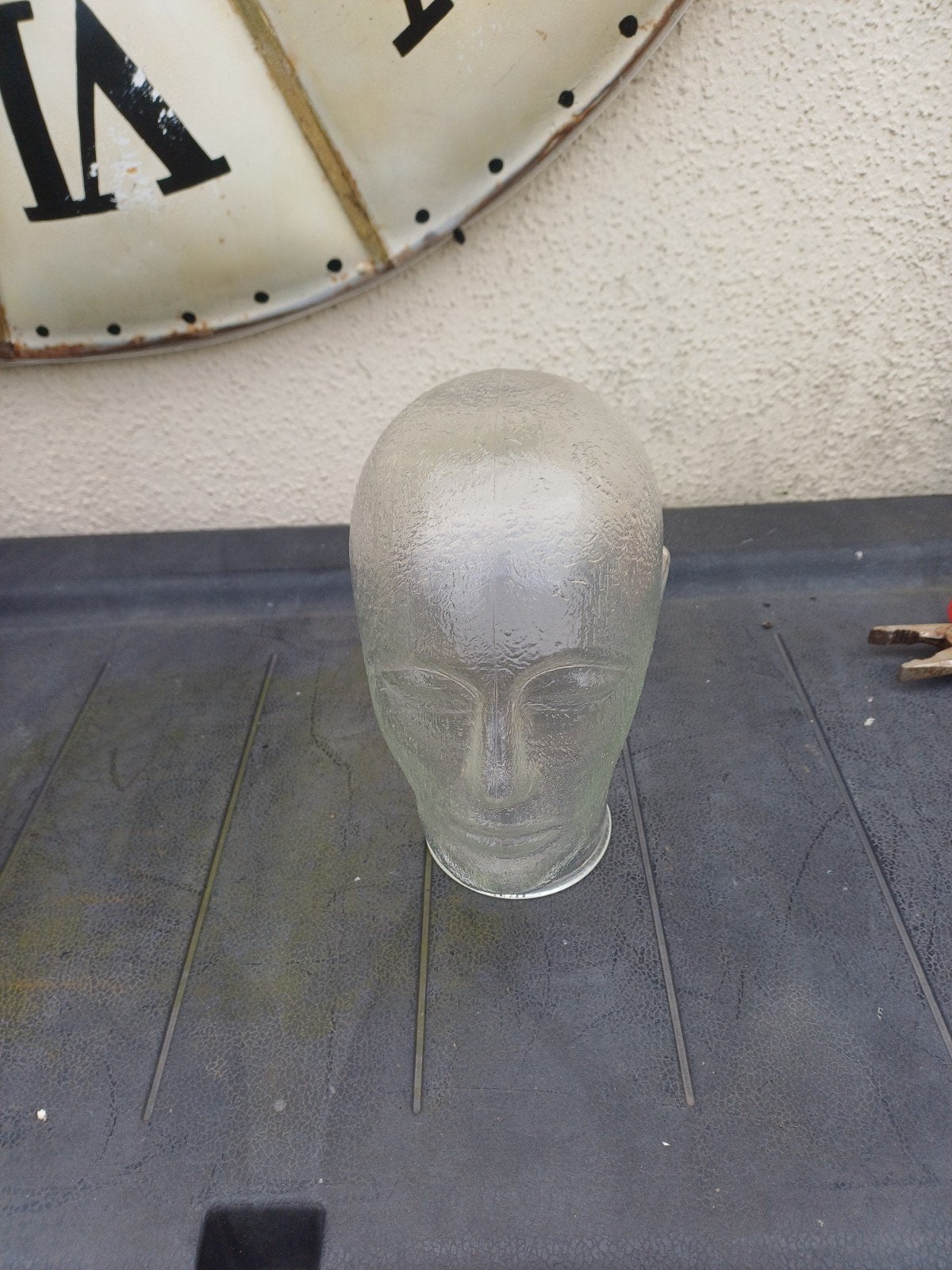 vintage transparant  glazen mannequin hoofd jaren 60, Ophalen of Verzenden