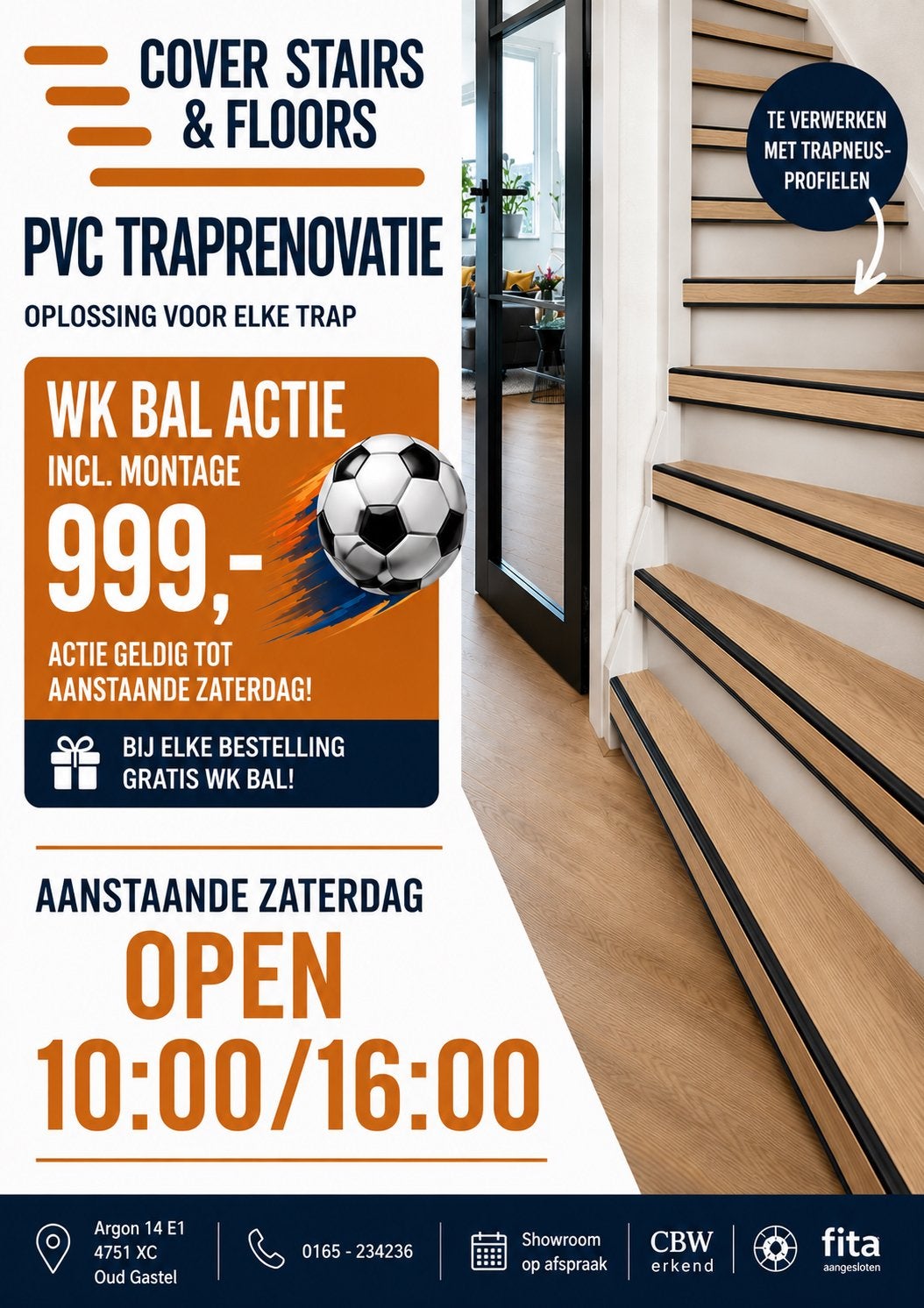 Traprenovatie, Doe-het-zelf en Verbouw, Ophalen, 50 tot 150 cm, Nieuw, 10 m² of meer