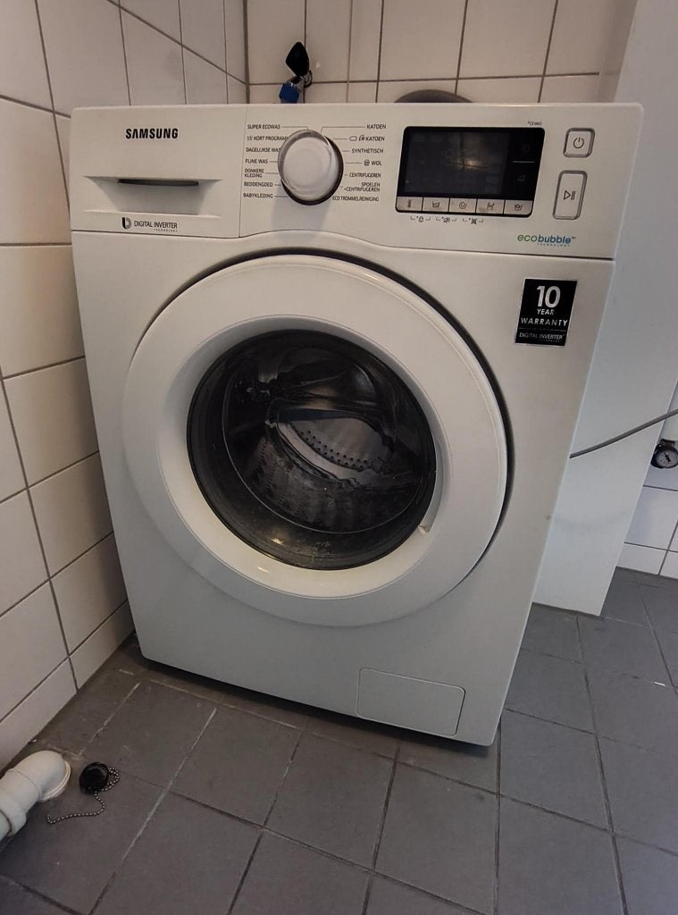 Samsung EcoBubble Wasmachine 7KG, Ophalen, Gebruikt, Voorlader, 85 tot 90 cm