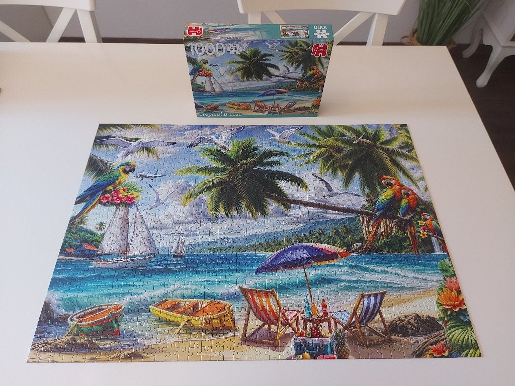 legpuzzel Jumbo Tropical Breeze 1000 stukjes, Ophalen, 500 t/m 1500 stukjes, Zo goed als nieuw, Legpuzzel