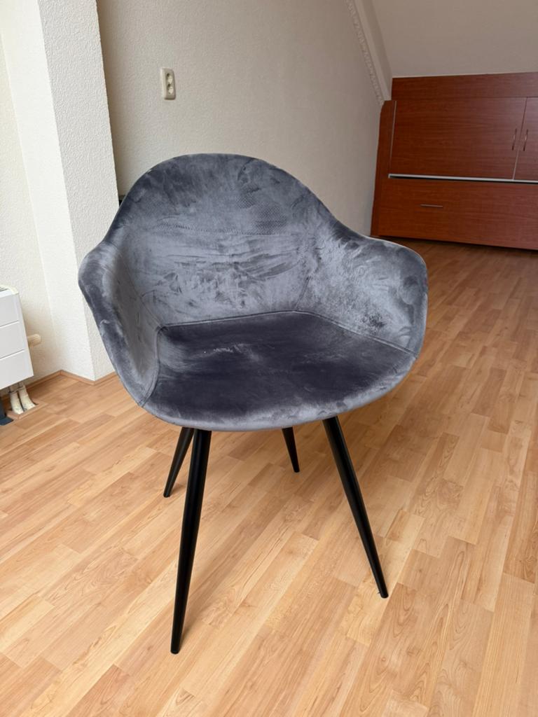 Bureaustoel - fluwelen bekleding, Ophalen, Gebruikt, Modern/basic, Eén