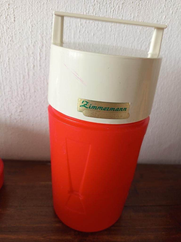 Vintage thermoskan, Ophalen of Verzenden, Rood