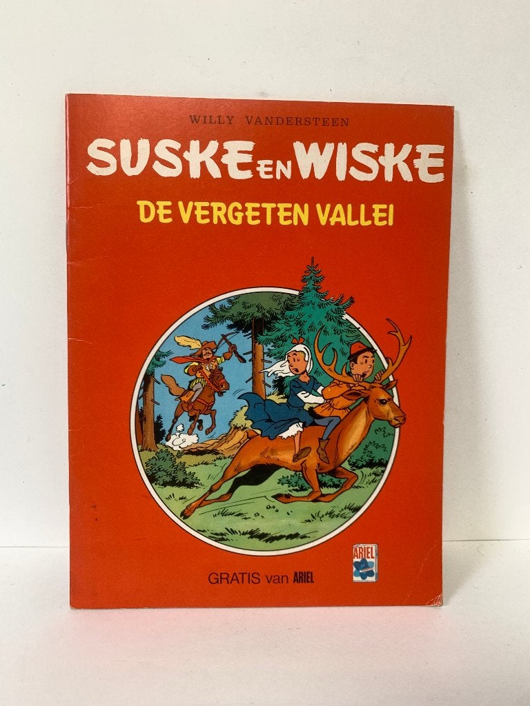 Strip Suske en Wiske De Vergeten Vallei reclameuitgave Ariel, Eén stripboek, Ophalen of Verzenden, Gelezen