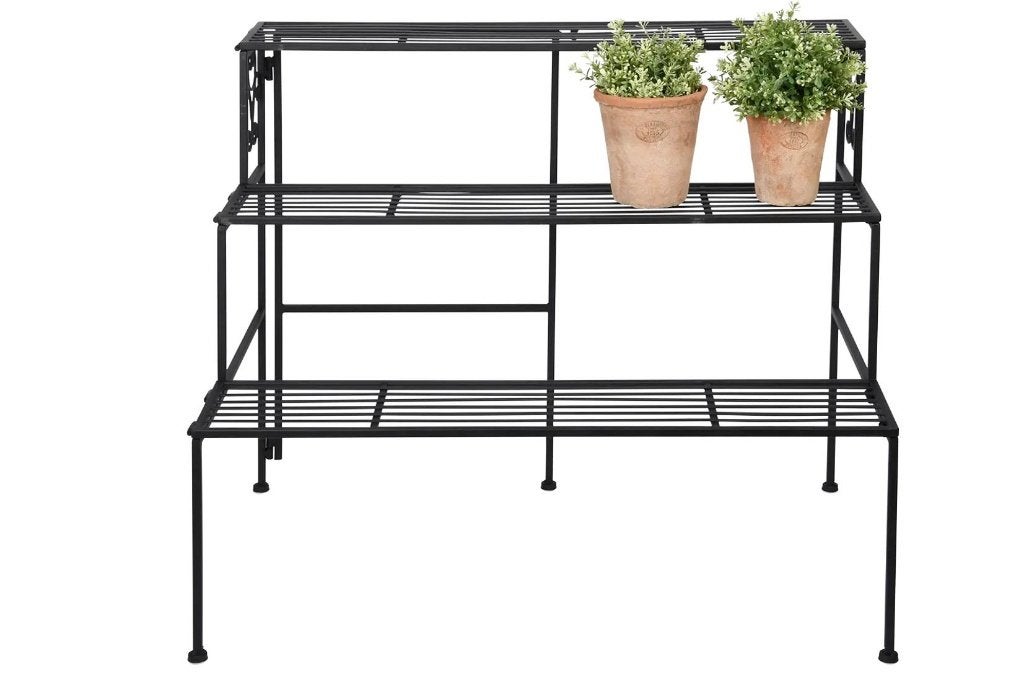 Esschert Design Inklapbare tagère 3 treden 78x52x65 cm, Rek/stellage, Metaal, Inklapbaar, Verzenden