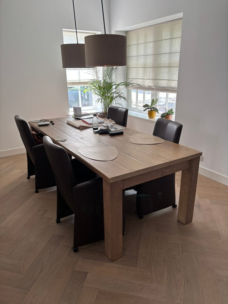 Prachtige woonkamerset met 4 leren stoelen, Huis en Inrichting, Complete inboedels, Ophalen