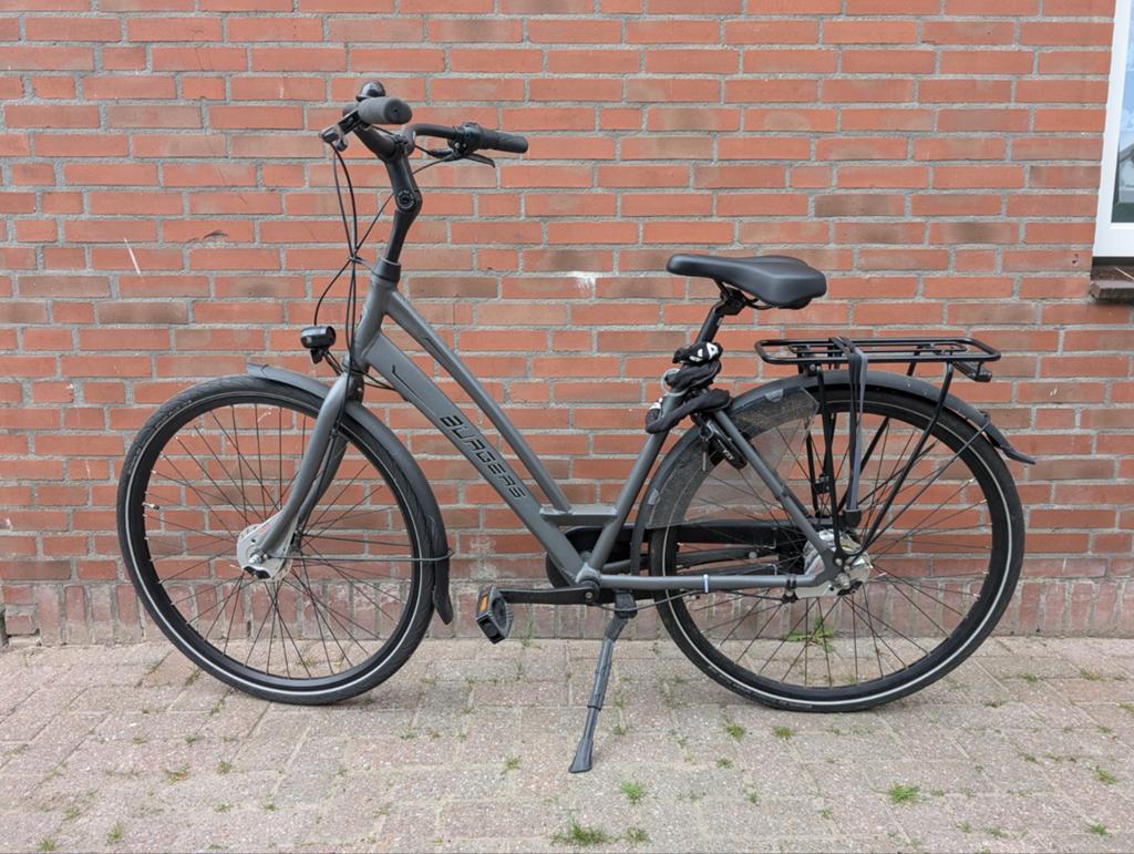 Burgers Urban damesfiets zilver, framehoogte 46cm, Fietsen en Brommers, Fietsen | Dames | Damesfietsen, Versnellingen, Zo goed als nieuw