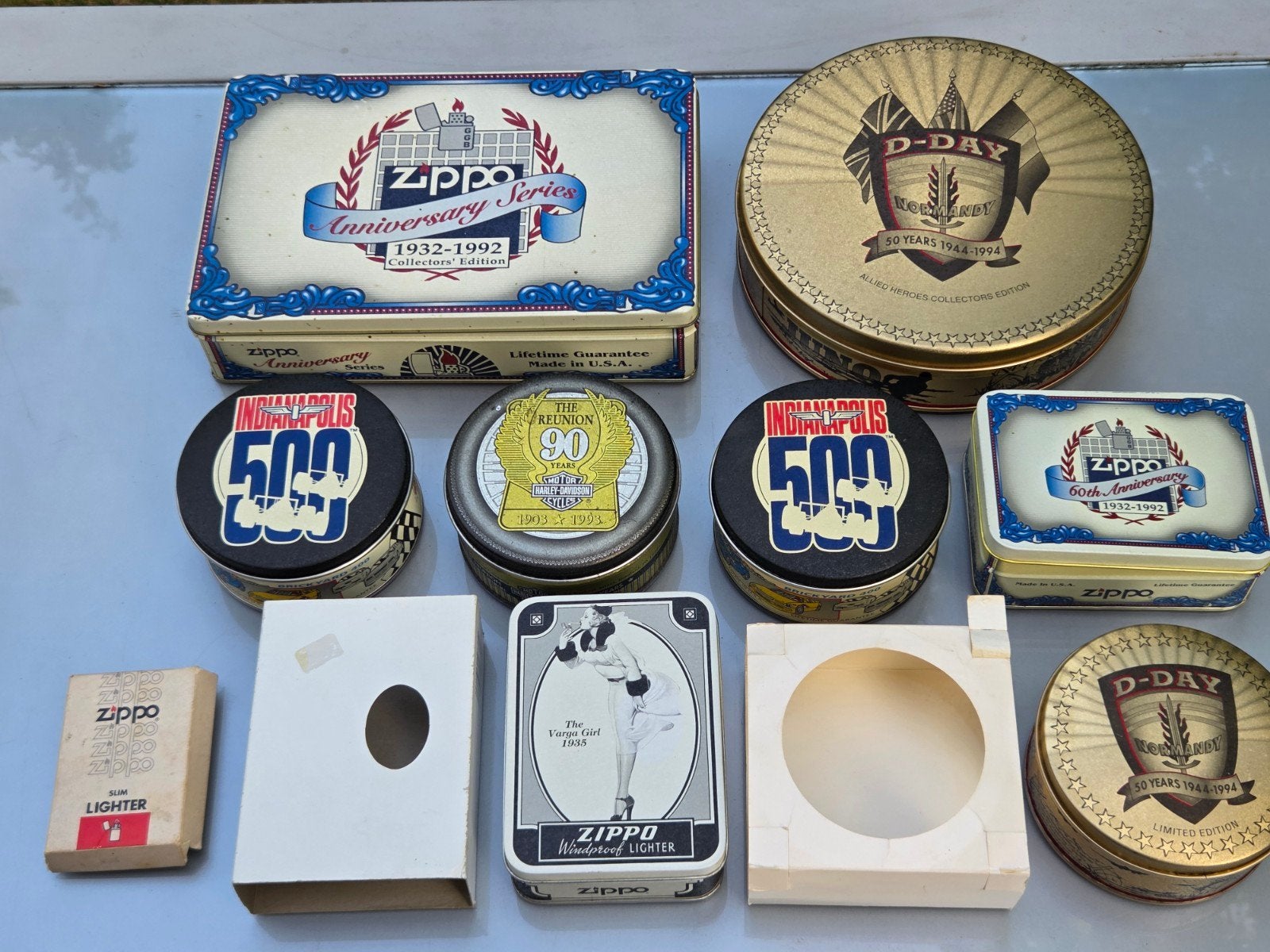 Verzameling vintage Zippo aansteker gift set limited edition, Verzamelen, Rookartikelen, Aanstekers en Luciferdoosjes, Ophalen of Verzenden
