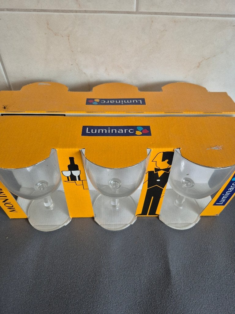 Luminarc wijnglazen 2x3 stuks, Ophalen of Verzenden, Nieuw, Overige typen