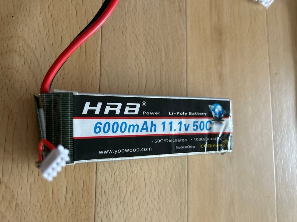 HRB Power Li-Poly Batterij 6000mAh 11.1V 50C, Ophalen of Verzenden, Gebruikt