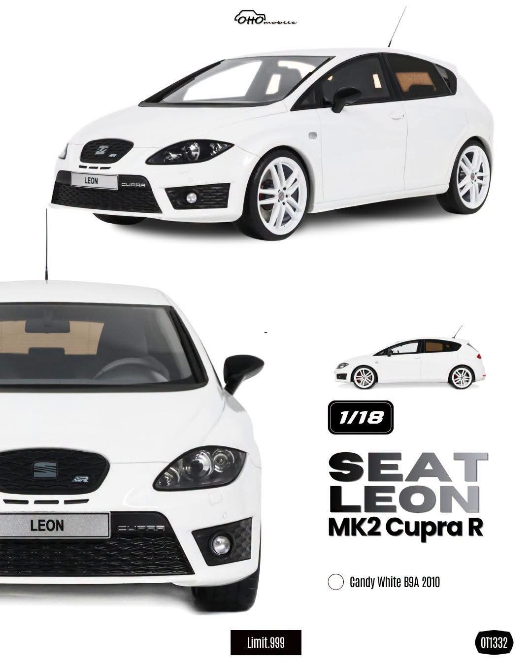 Seat Leon MK2 Cupra R | Ottomobile OT1332 | 1:18, Ophalen of Verzenden, Nieuw, Auto, OttOMobile