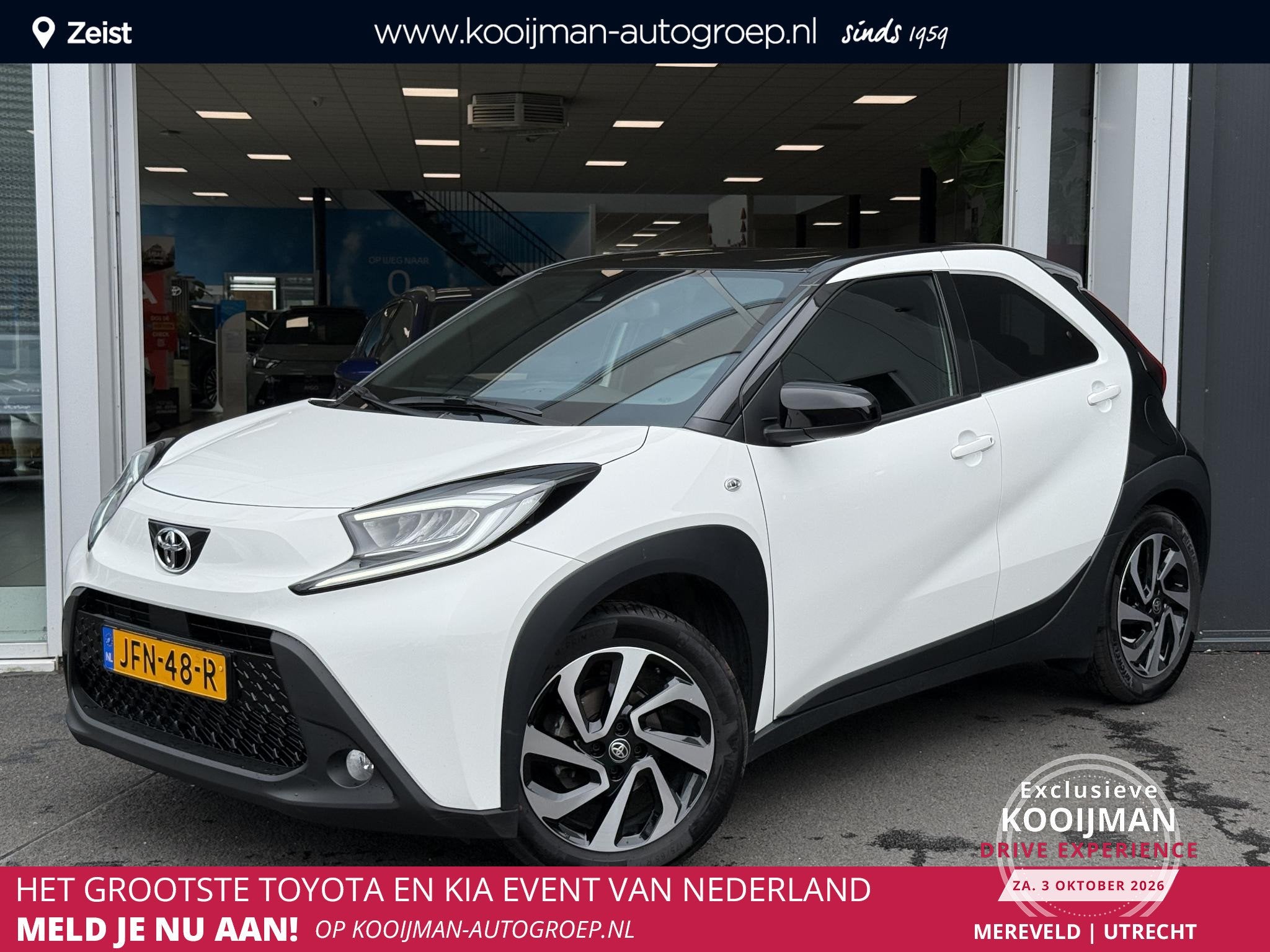 Toyota Aygo X 1.0 VVT-i S-CVT Pulse Automaat NL-auto, Lichtm, Auto's, Stof, Gebruikt, Euro 6, Start-stop-systeem