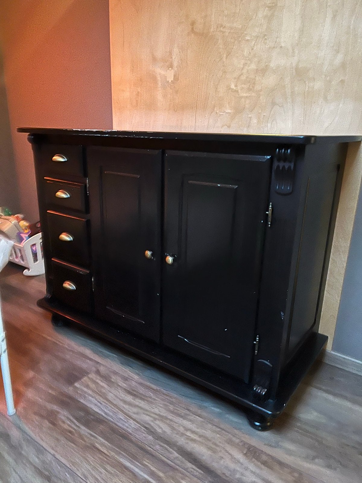 Zwarte commode - Opknapper, Ophalen, Gebruikt, 50 tot 70 cm, 100 cm of meer