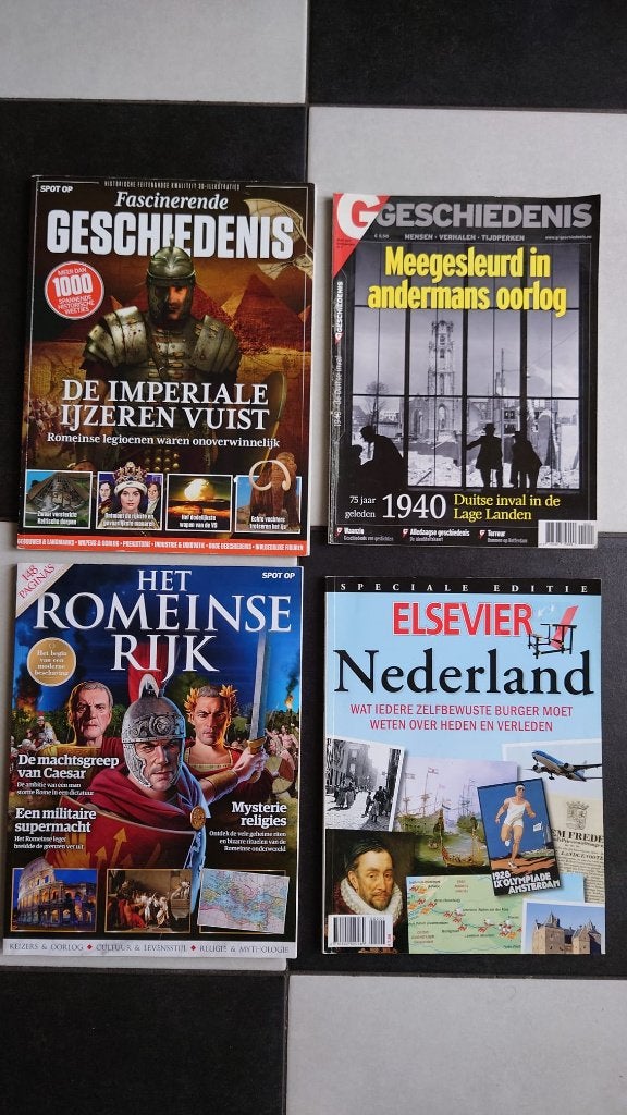 Geschiedenis magazines o.a. Romeinse rijk en inval Duitsland, Boeken, Ophalen of Verzenden, Zo goed als nieuw, Wetenschap en Natuur