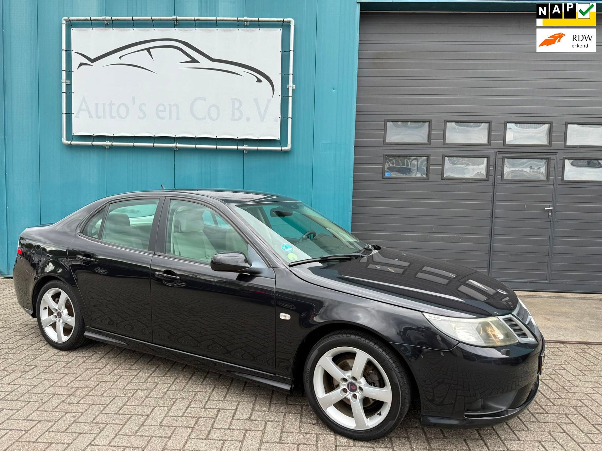 Saab 9-3 Sport Sedan 1.8t Clima Cruise Navigatie Facelift mo, Gebruikt, 4 cilinders, 150 pk, Leder en Stof