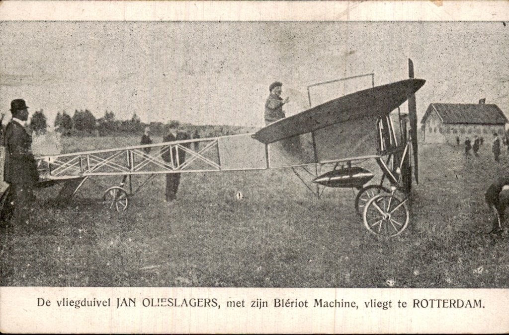 Rotterdam - Blériot Machine - Jan Olieslagers, Ophalen of Verzenden, Voor 1920, Gelopen, Zuid-Holland