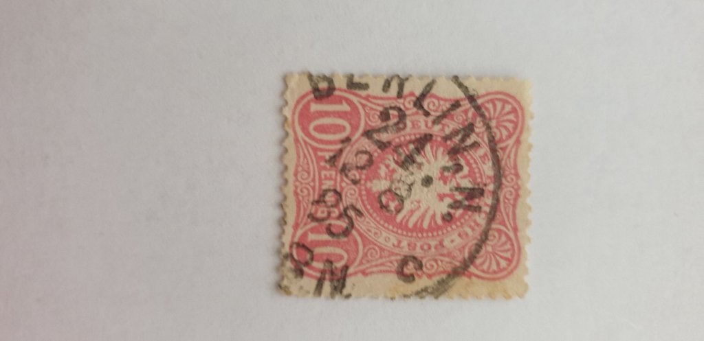 6464 deutsches reich reichs adler rood 10 1879, Verzenden, BRD