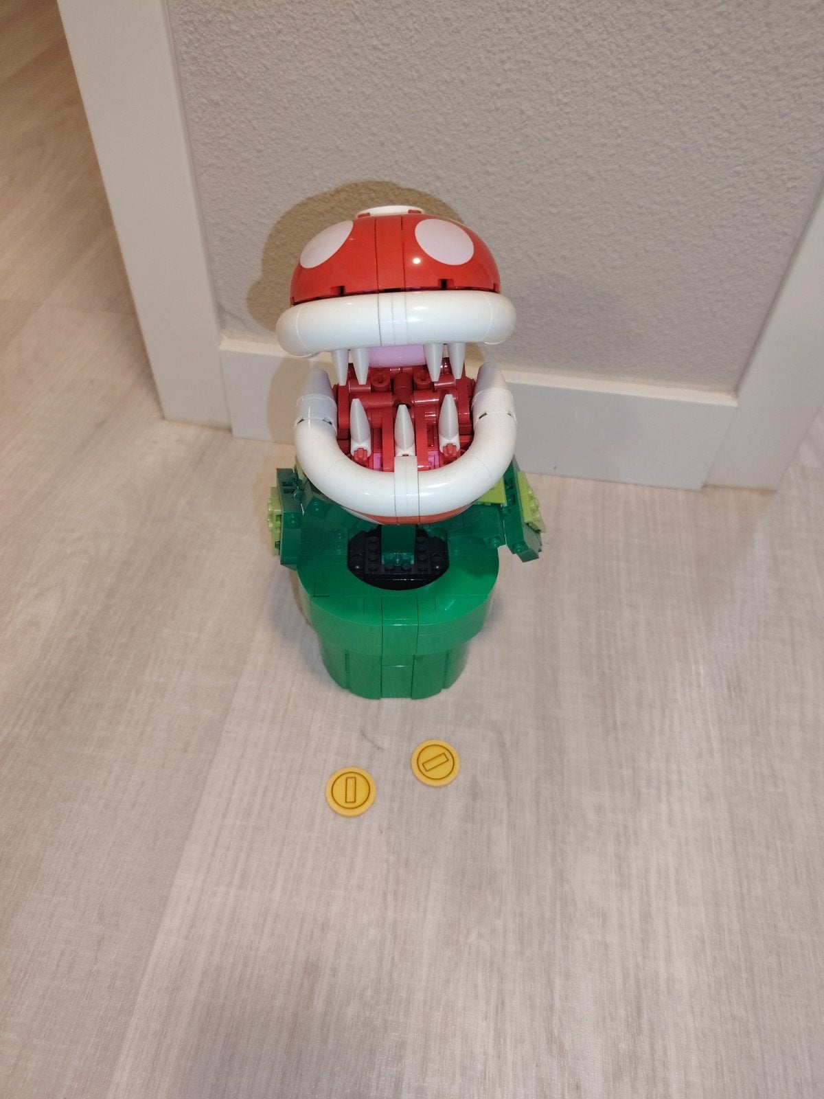 LEGO Super Mario Piranha Plant met doos en boekje, Ophalen, Zo goed als nieuw, Overige merken