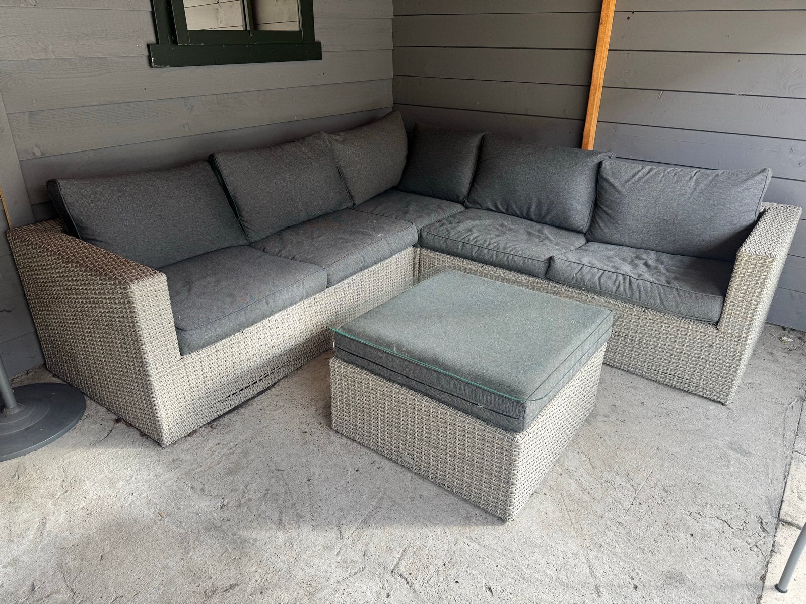 Garden Impressions loungeset met hoes, Ophalen, Gebruikt, Meer dan 8 zitplaatsen, Loungeset