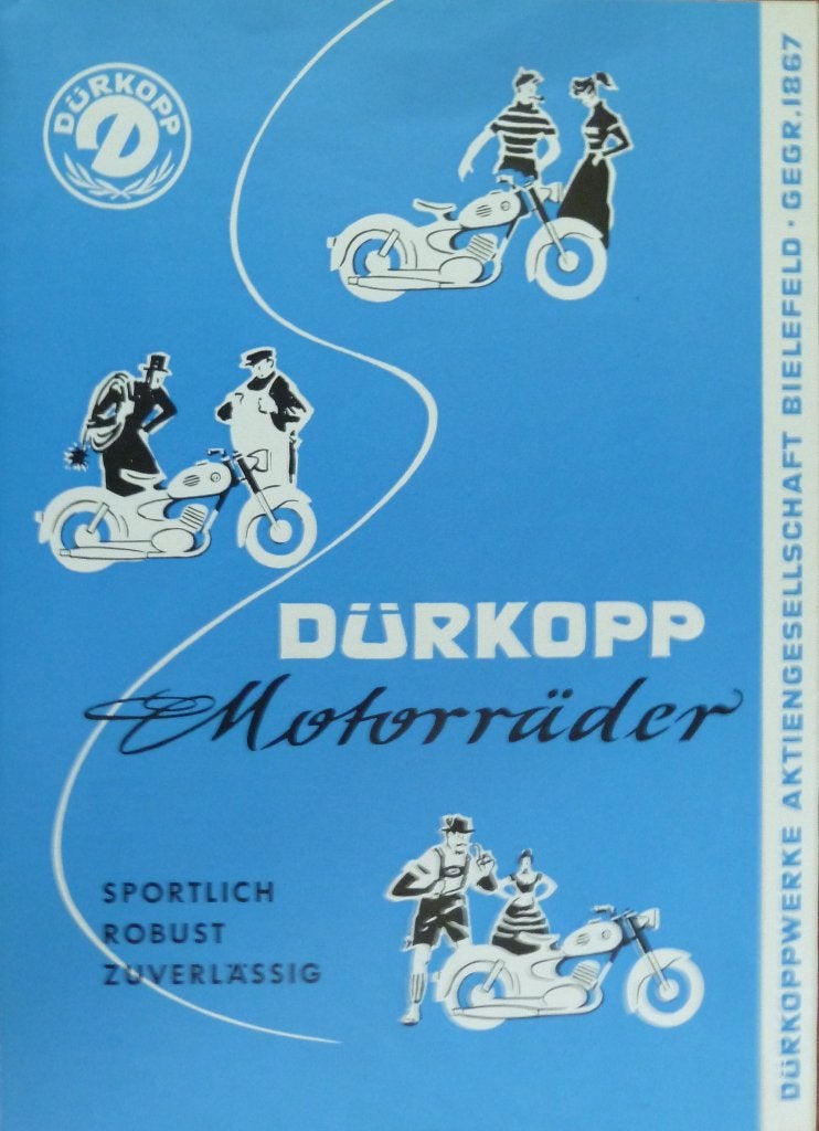 Folder DÜRKOPP Motorräder 1956, Motoren, Handleidingen en Instructieboekjes, Overige merken, Ophalen of Verzenden