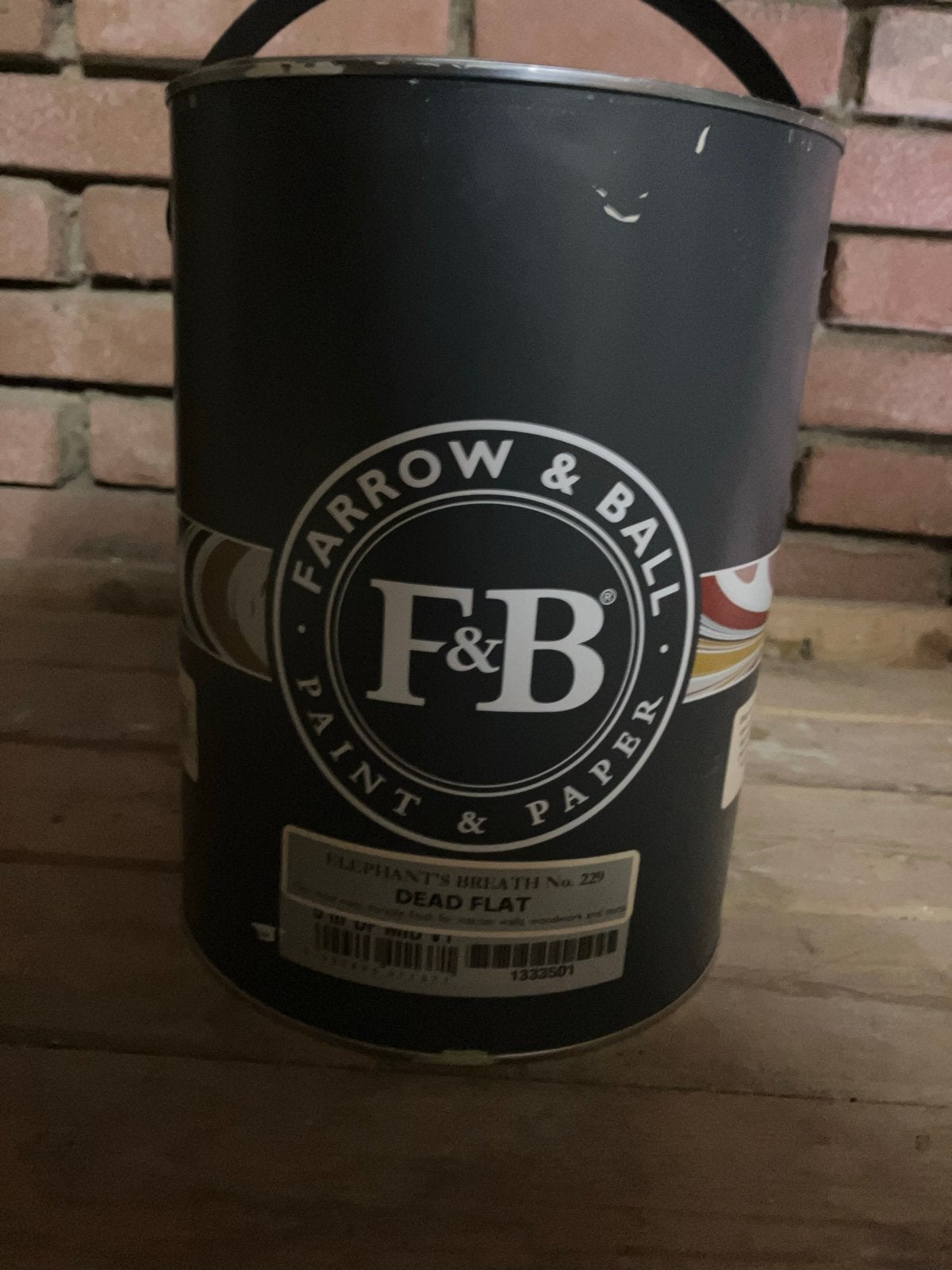 Farrow & Ball Elephant's Breath No. 229 Dead Flat verf, Ophalen, 5 tot 10 liter, Nieuw, Verf