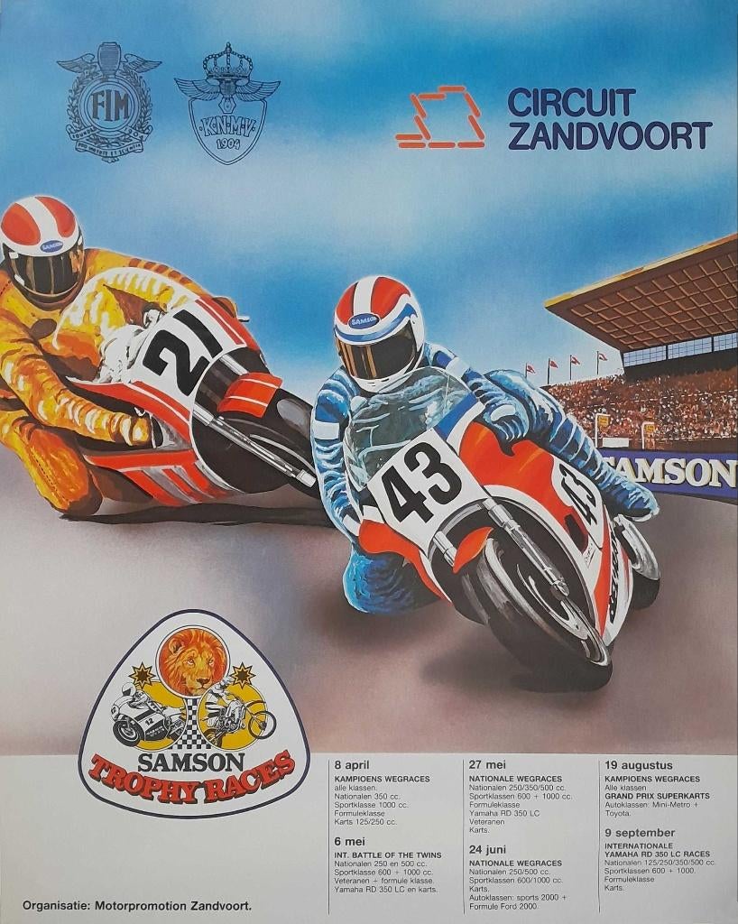 Poster Circuit Zandvoort, 1979, Verzamelen, Ophalen of Verzenden, A1 t/m A3, Overige onderwerpen, Rechthoekig Staand