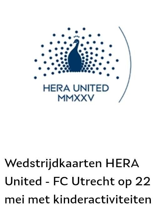 Voetbal kaarten wedstrijd Hera United - FC Utrecht 22 mei, Tickets en Kaartjes, Losse kaart, Drie personen of meer, Mei