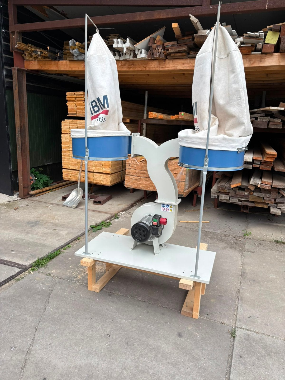 Stofafzuiging dubbel hbm 400v, Ophalen, Zo goed als nieuw, Afzuiger