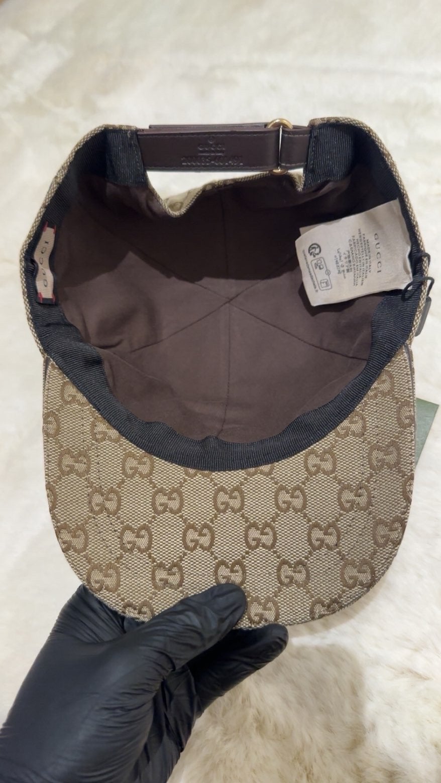 Gucci GG Supreme Baseballpet met Webdetail, Ophalen of Verzenden, Nieuw, One size fits all, Pet