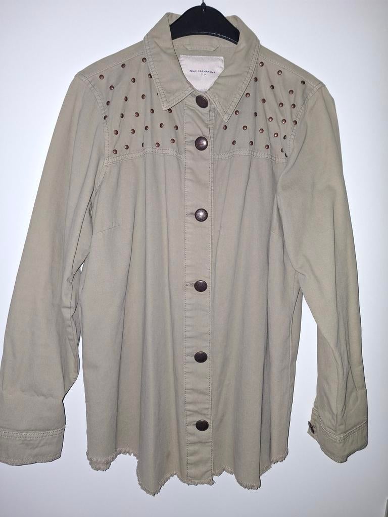 jasje met studs - Only Carmakoma, Maat 42/44 (L), Ophalen of Verzenden, Gedragen, Groen