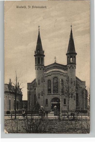 Waalwijk St. Antoniuskerk st 1917, Verzenden, Voor 1920, Gelopen, Noord-Brabant