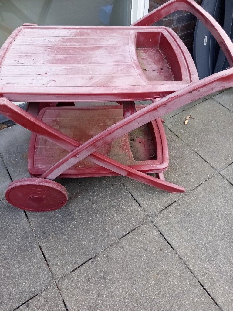 Verrijdbare tafel, Tuin en Terras, Ophalen, Gebruikt, Rechthoekig, Kunststof