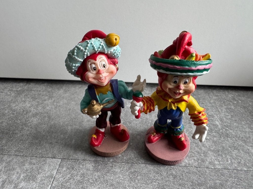 Efteling beeldjes Pardoes (2x), Ophalen of Verzenden, Zo goed als nieuw, Beeldje of Poppetje