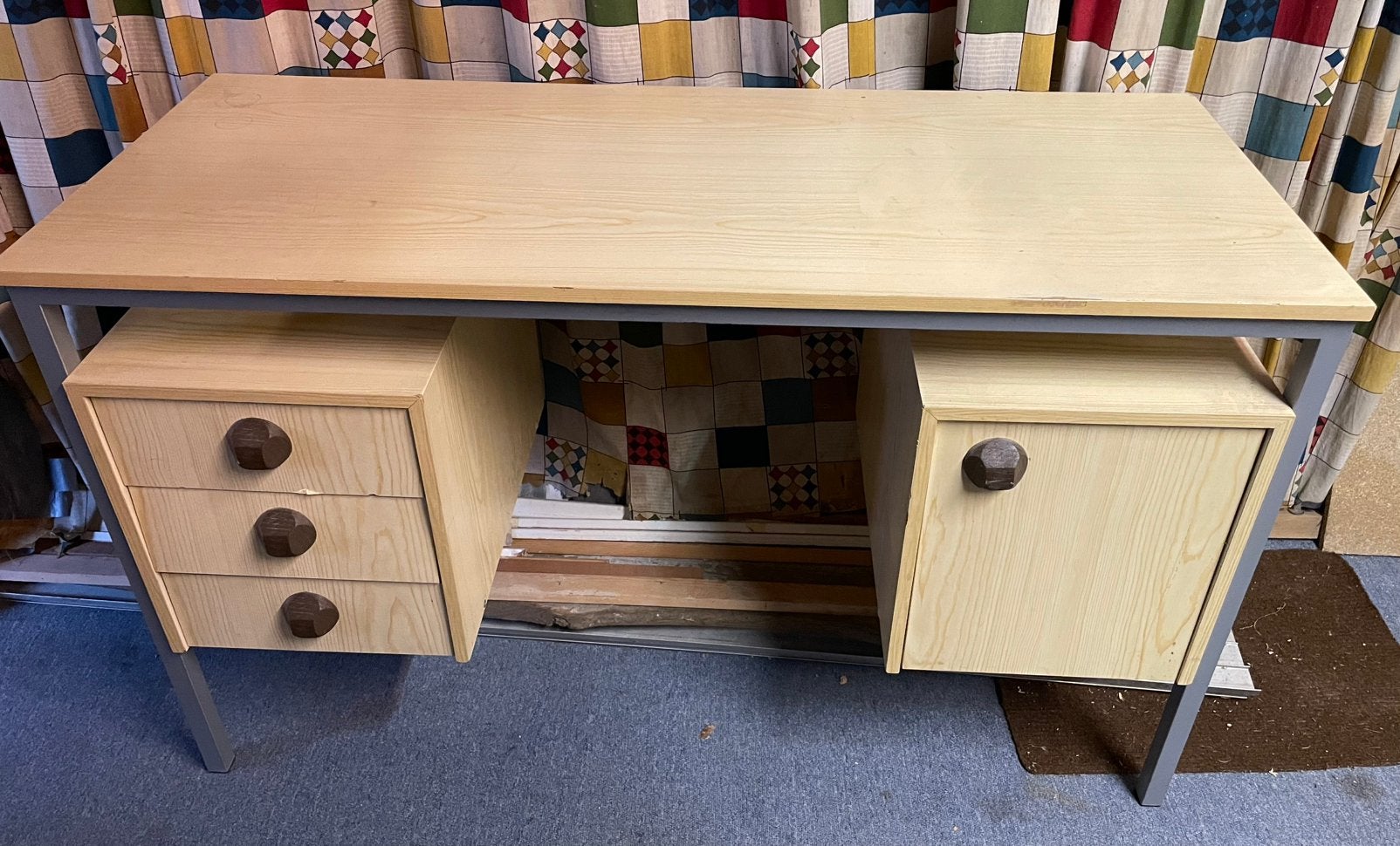 Vintage bureau retro stijl jaren ‘70, Ophalen, Gebruikt
