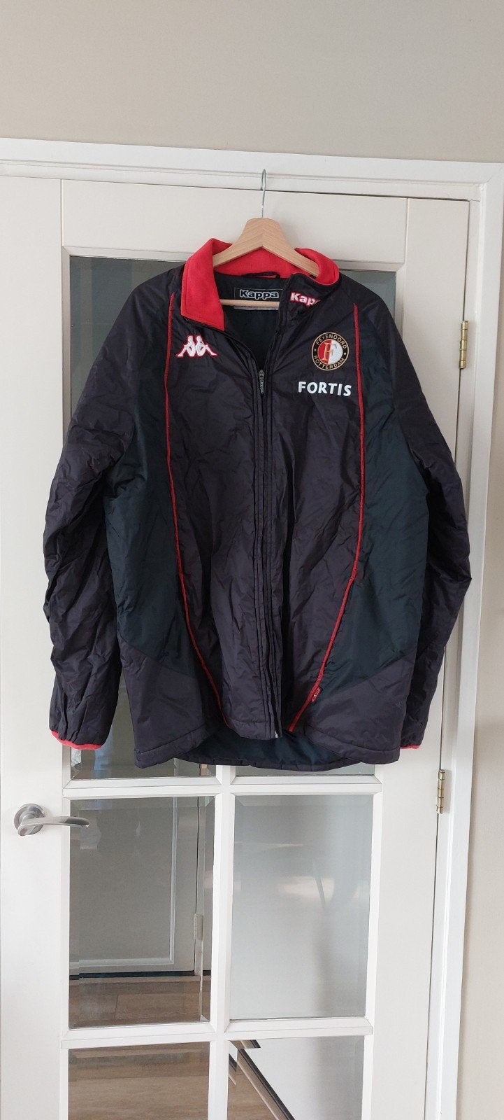 Kappa Fortis Feyenoord trainingsjas XL, Kappa, Zwart, Maat 56/58 (XL), Ophalen of Verzenden