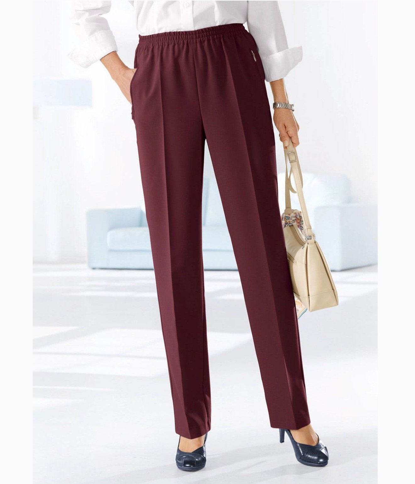 Bordeaux Classic Basics Jerseybroek dames L NIEUW broek, L, Maat 42/44 (L), Nieuw, Lang
