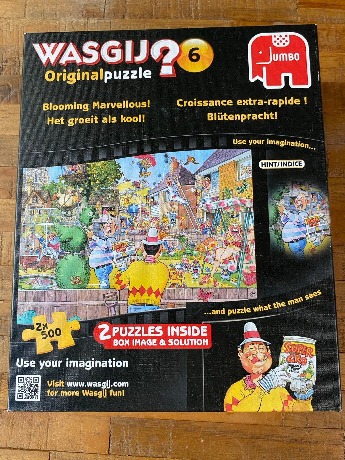 Wasgij Original Puzzel 6 - Het groeit als kool! (2x500), Ophalen of Verzenden, 500 t/m 1500 stukjes, Zo goed als nieuw