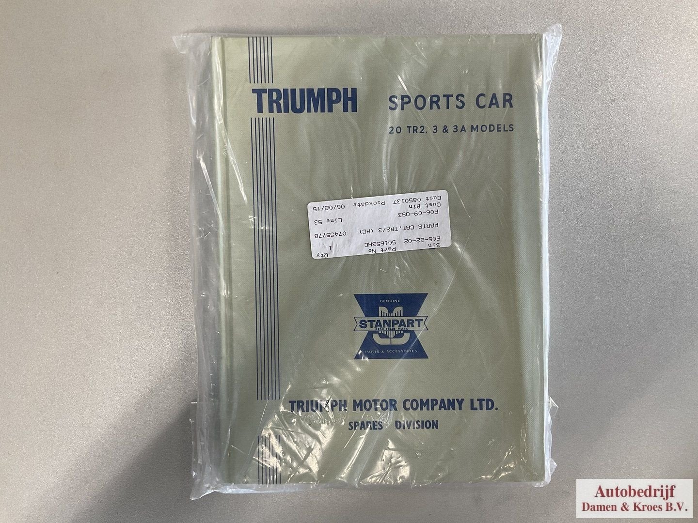 Triumph Sports Car | Triumph Motor Company LTD 501653HC, Ophalen of Verzenden